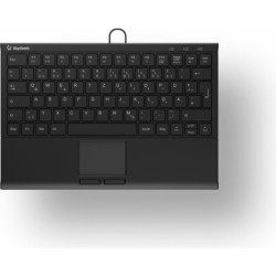 Tastiera KEYSONIC Mini QWERTZ, ABS, USB, touchpad integrato