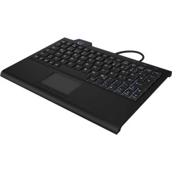 Tastiera KEYSONIC Super-Mini QWERTZ, ABS, USB, touchpad integrato