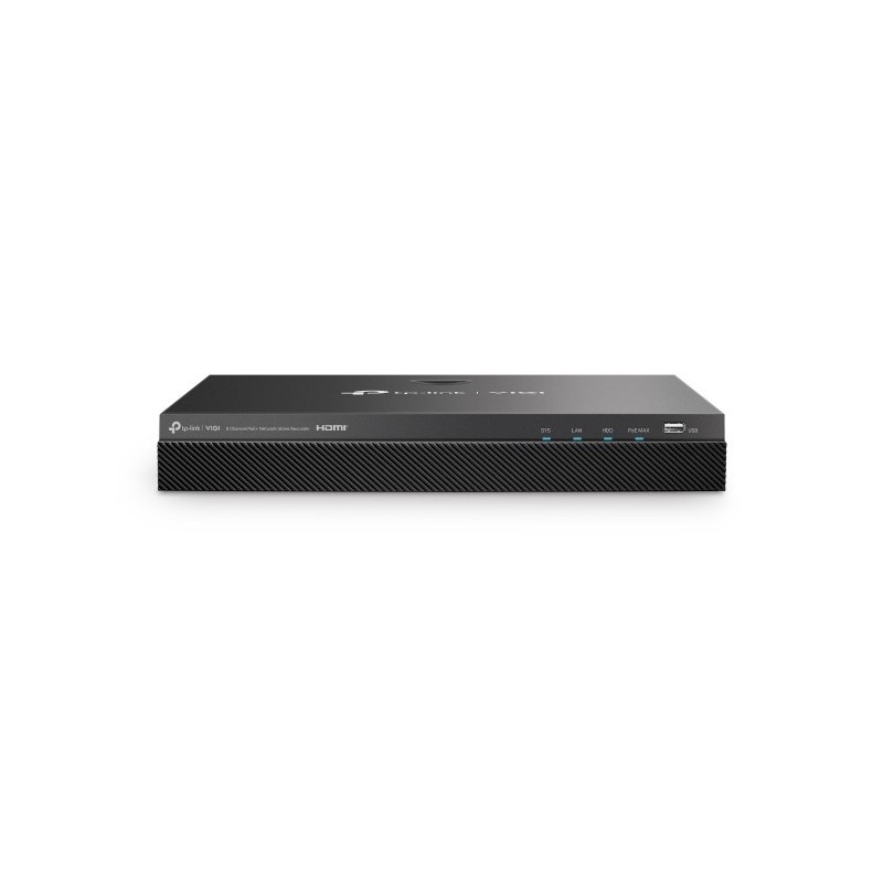 TP-Link VIGI NVR2008H-8MP Videoregistratore di rete (NVR) Nero