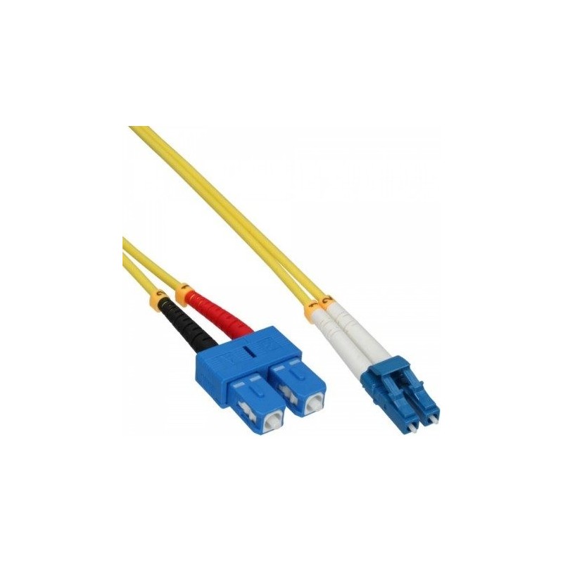 Cavo duplex in fibra ottica LC-SC 9-125 - OS2 - 1m