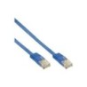 Cavo patch piatto - U-UTP - Cat.6 - blu - 10 m