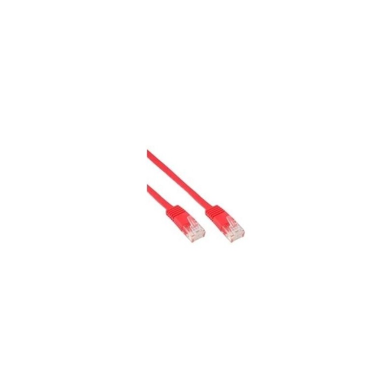 Cavo patch piatto - U-UTP - Cat.6 - rosso - 0,5 m