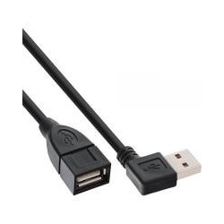 Prolunga Smart USB 2.0 angolata - ST - BU - tipo A - nera - 2m