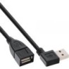 Prolunga Smart USB 2.0 angolata - ST - BU - tipo A - nera - 2m