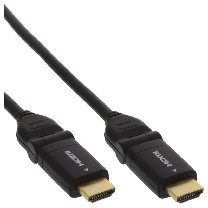 Cavo HDMI-HS con. Et. - ST-ST - conn. - nero - flessibile. gomito - 0