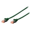 CONFEZIONE 10 CAVI CAT 6 SCHERMATI S/FTP MT 0,5 COLORE VERDE DIGITUS