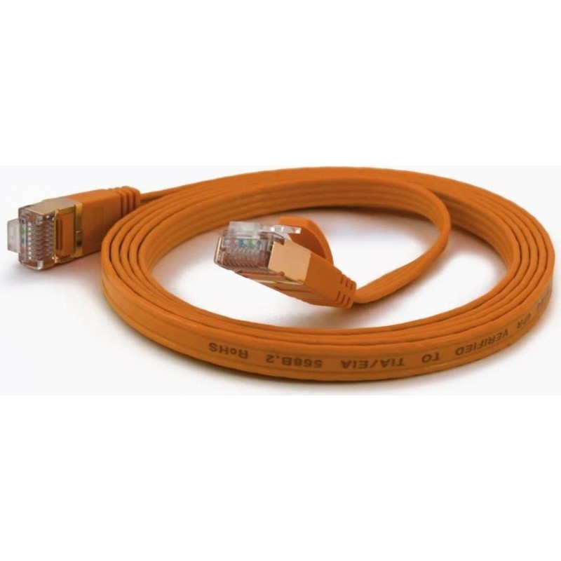 Wantec Cavo patch piatto FTP CAT6A - 3 m - Cat6a - F/UTP (FTP) - RJ-4