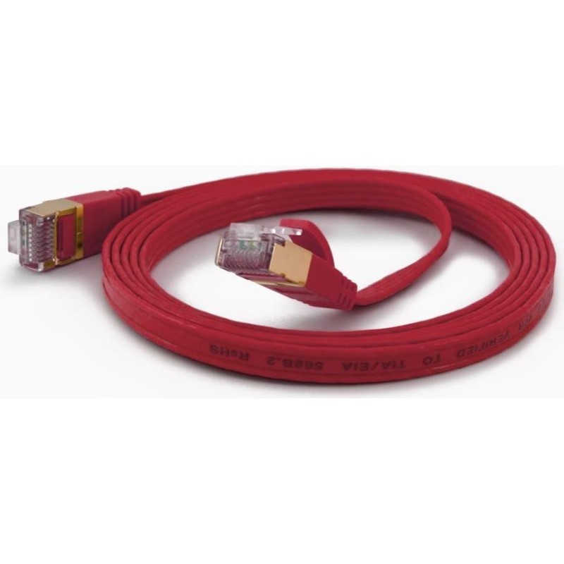 Wantec Cavo patch piatto CAT6A FTP - 1 m - Cat6a - F/UTP (FTP) - RJ-4