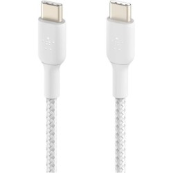 BOOSTCHARGE GEFLOCHTENES USB-C - BRAIDED CABLE WHITE 0.15M WHITE