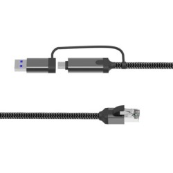 CAT6 FTP to USB A-C adapter - cable, 1 meter