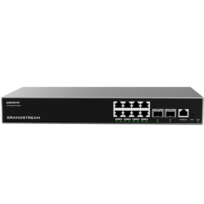 Grandstream Layer 3 Managed Network Switch 8x GbE RJ45 PoE 8023 af/