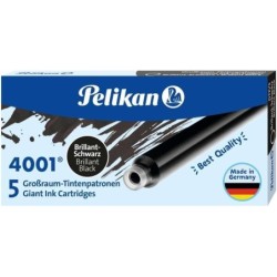 Pelikan 310615 cartucce d&#039;inchiostro 4001 GTP/5, confezione da 5, ner