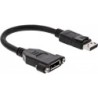 Cavo adattatore DisplayPort - DisplayPort maschio a femmina - 0,2 m