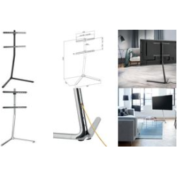 - Supporto - Base a V - per TV LCD - alluminio, acciaio - nero - dime