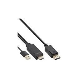 Cavo convertitore da HDMI a DisplayPort - 4K - nero-oro - 0,5 m