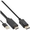 Cavo convertitore da HDMI a DisplayPort - 4K - nero-oro - 0,5 m