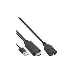 Cavo convertitore HDMI ST a DisplayPort BU - 4K - nero-oro - 0,3 m