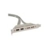 Staffa per slot USB InLine - interna/esterna - 2xUSB Tipo A (W) e 2xF