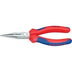 Pinza a becchi mezzotondi KNIPEX con tagliente 140 mm, dritta