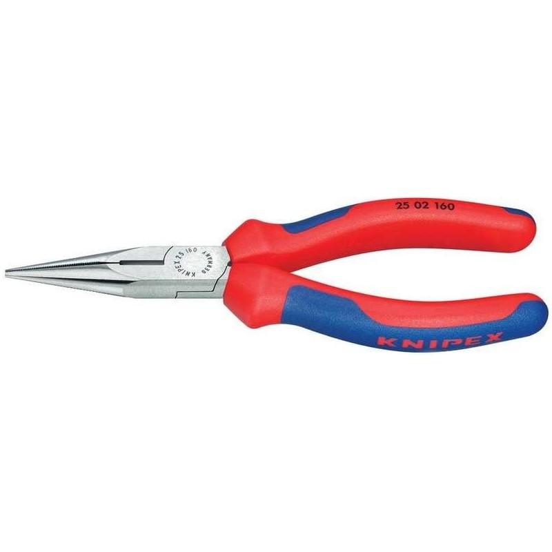 Pinza a becchi mezzotondi KNIPEX con tagliente 140 mm, dritta