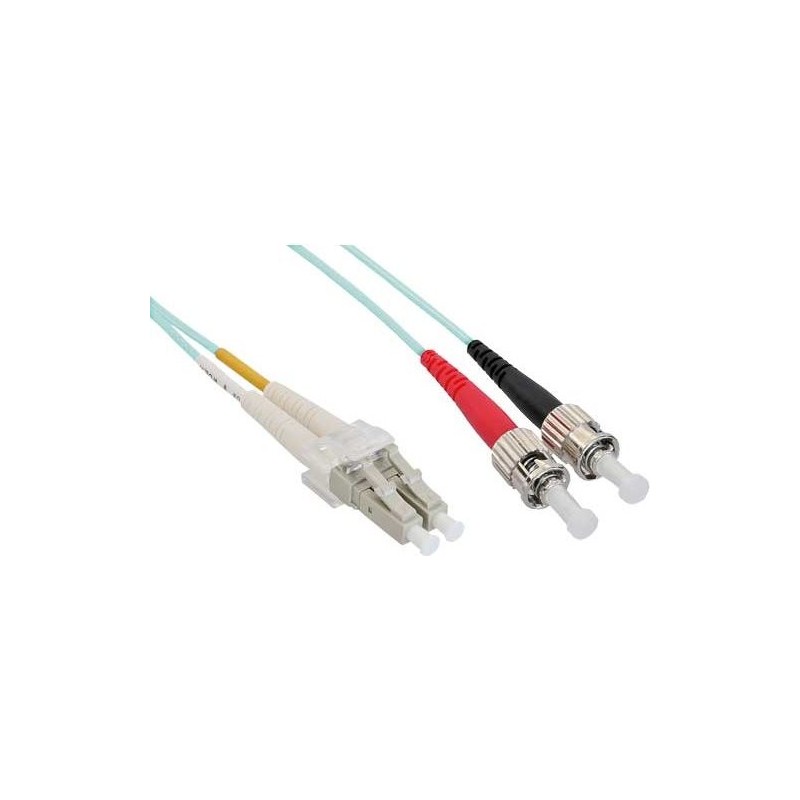 Cavo duplex in fibra ottica - LC-ST - 50-125 - OM3 - 1m