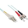 Cavo duplex in fibra ottica - LC-ST - 50-125 - OM3 - 1m