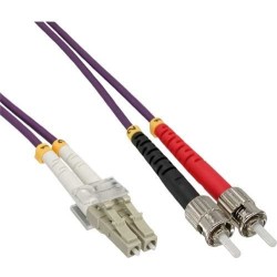 Cavo duplex in fibra ottica - LC-ST - 50-125 - OM4 - 1m