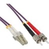 Cavo duplex in fibra ottica - LC-ST - 50-125 - OM4 - 2 m