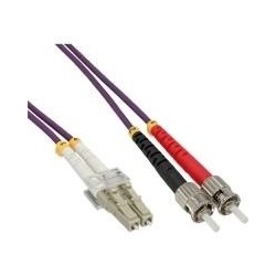 Cavo duplex in fibra ottica - LC-ST - 50-125 - OM4 - 5 m