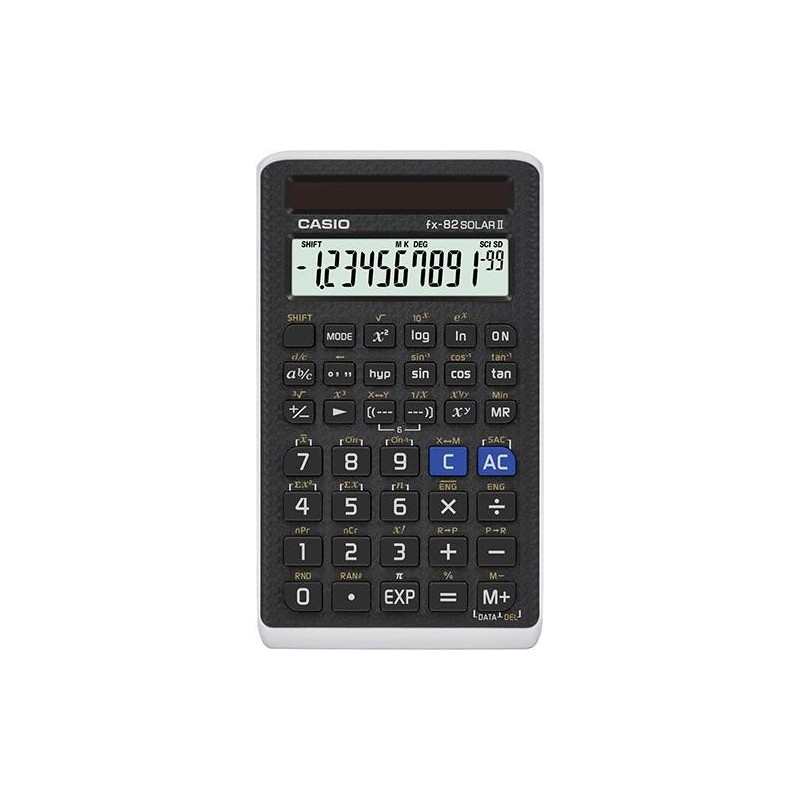 Casio fx-82SOLAR II - Calcolatrice scientifica - 10 cifre + 2 esponen