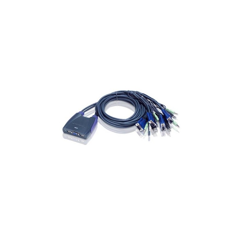 ATEN Switch KVM USB VGA/Audio cablato 4-porte 09 m 12 m