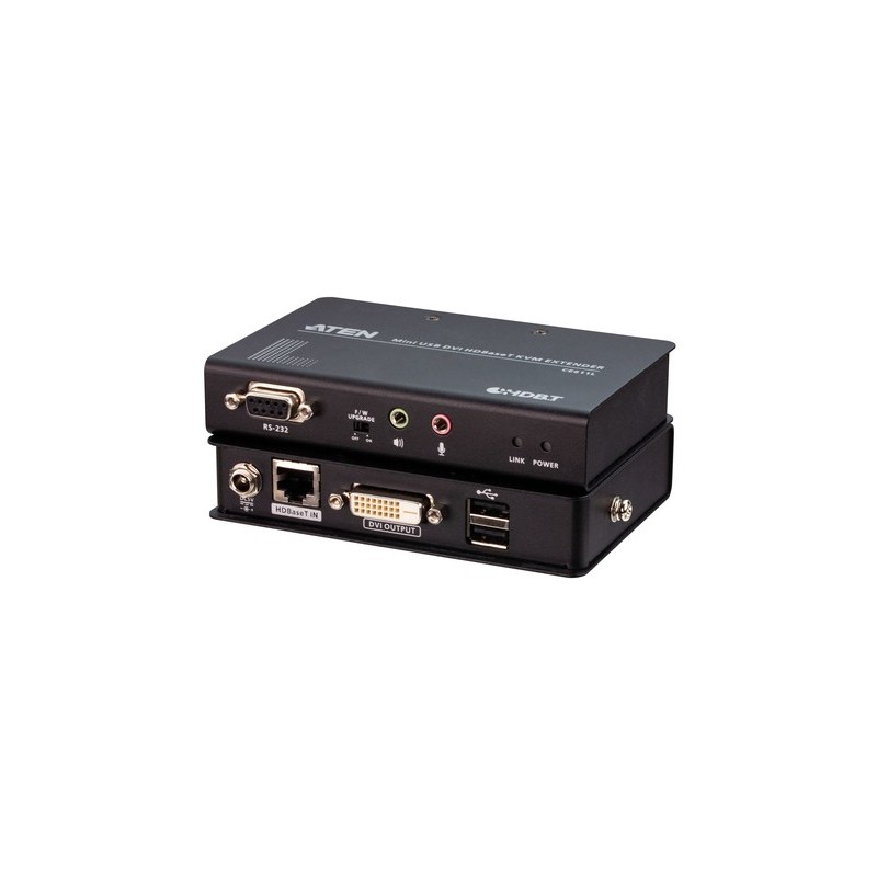 ATEN Extender KVM Mini USB DVI HDBaseT™ 1920 x 1200 a 100 m