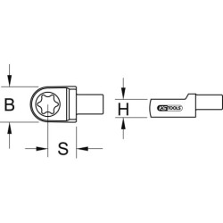 KS TOOLS Werkzeug-maschinen GmbH Chiave a bussola Torx E 9x12mm, E14 
