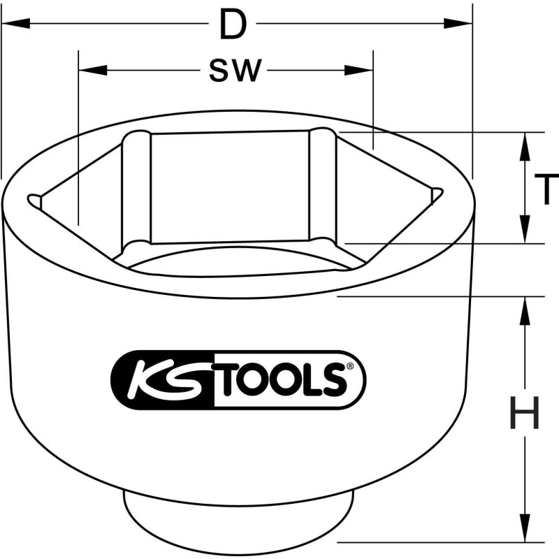 KS TOOLS Werkzeug-maschinen GmbH Chiave per dadi dell&#039;asse da 2,50 cm