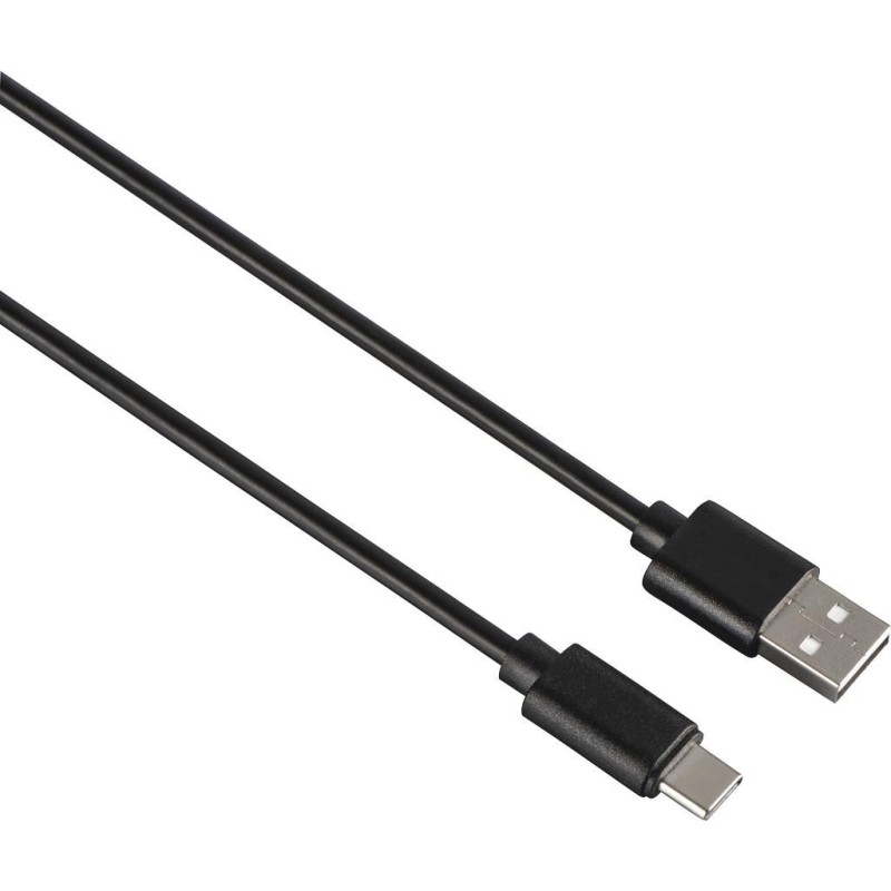 Hama USB-A to USB-C Cable, USB 2.0, 0.9 Metre, Black