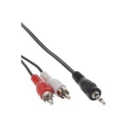 Cavo jack RCA - 2x connettori RCA su jack da 3,5 mm - 3 m