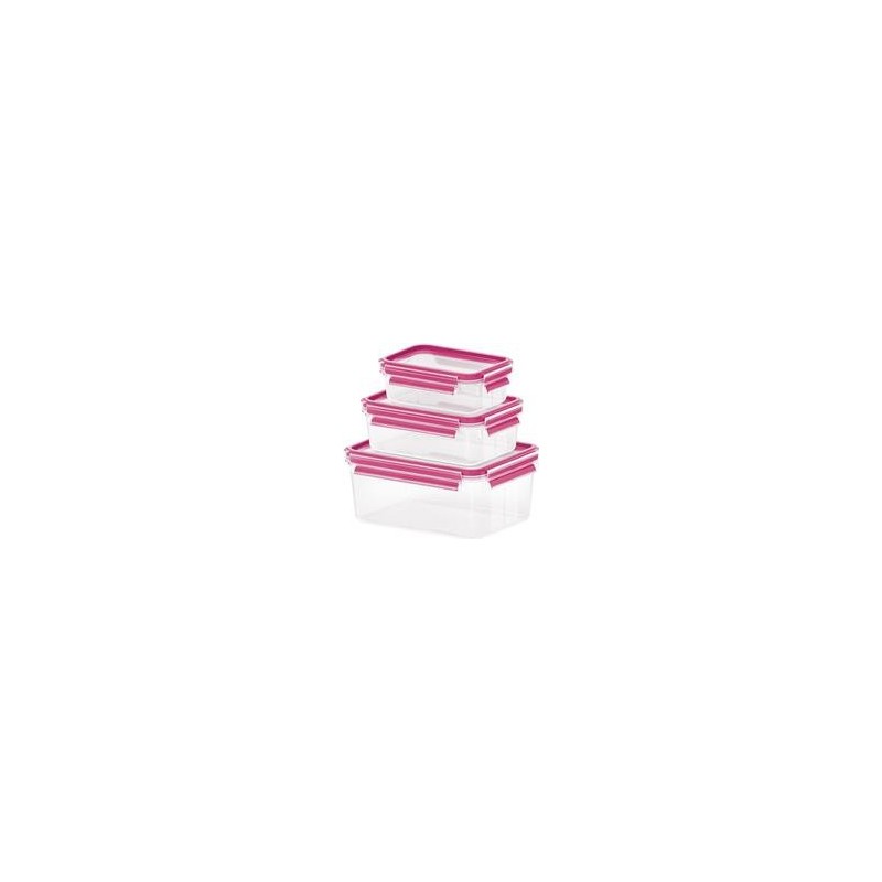 Emsa 515584 Clip per alimenti e chiusura, plastica, trasparente/rosa,