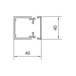 Hager LF4004007035 Sistema di canaline portacavi in ​​PVC da 2 m 