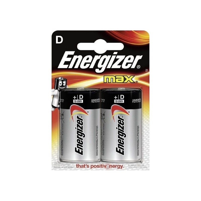 Batterie ENERGIZER Max D conf. da 2 -E301533400