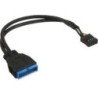 Cavo adattatore USB 2.0 a 3.0 int. - Scheda madre USB 2.0-USB 3.0 int