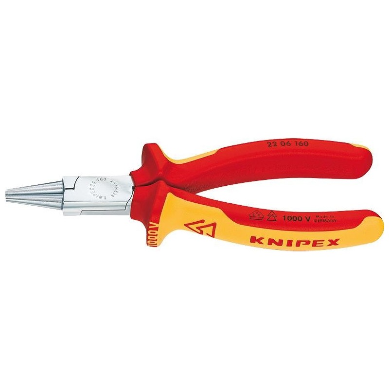 Pinza a becchi tondi KNIPEX VDE 160 mm