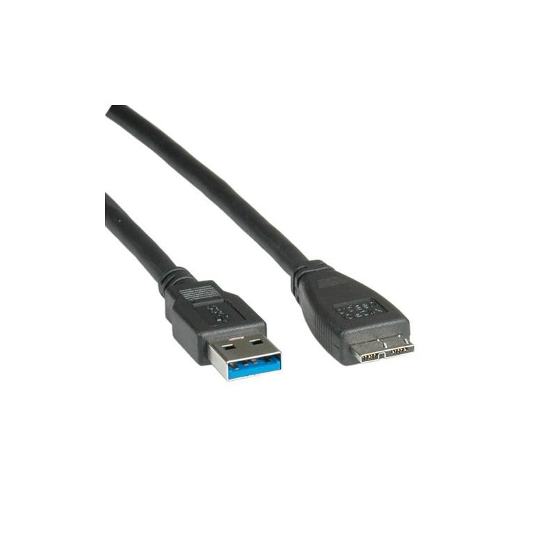 Cavo ROLINE USB3.2 Gen1, A - Micro A, M/M, 0,8 m