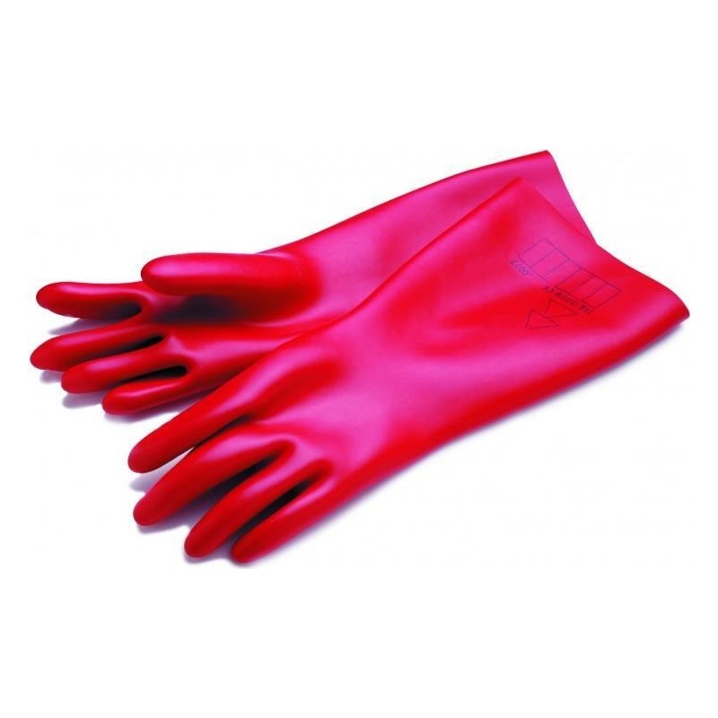 Cimco 140215 Protezione delle mani Guanti isolanti Rosso Lattice 1 pz