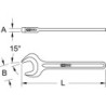 KS TOOLS BRONZEplus chiave fissa singola 25/32 (963.7223)