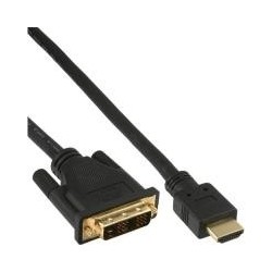 Cavo HDMI-DVI - contatti dorati - HDMI ST a DVI 18+1 ST - 1m