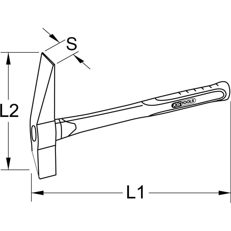 Martello per rimozione incrostazioni/ruggine KS TOOLS BRONZEplus, 600