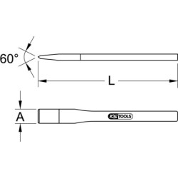 Scalpello per muratura KS TOOLS BRONZEplus, 19x200 mm (963.2450)