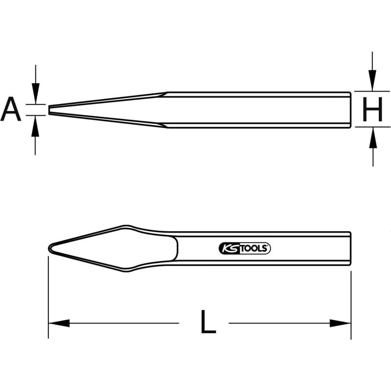 Scalpello a croce KS TOOLS BRONZEplus, 250 mm (963.2472)