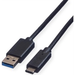 ROLINE GREEN USB3.2 GEN1 CABLE, A - C, M/M, BLACK, 1M