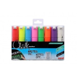 Uni Chalk Marcatore di gesso liquido - PWE-8K 8 PEZZI CONFEZIONE ASSO